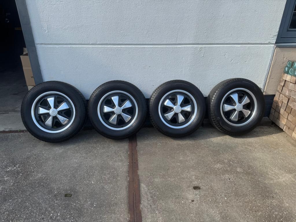 Porsche classic Fuchs set wielen, Auto-onderdelen, Banden en Velgen, Ophalen, 15 inch, Banden en Velgen, 195 mm