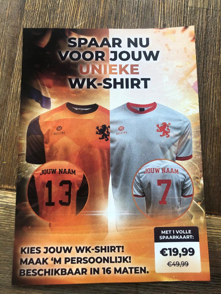 Jumbo wk shirt zegels  volle kaart, Verzamelen, Jumbo, Ophalen of Verzenden
