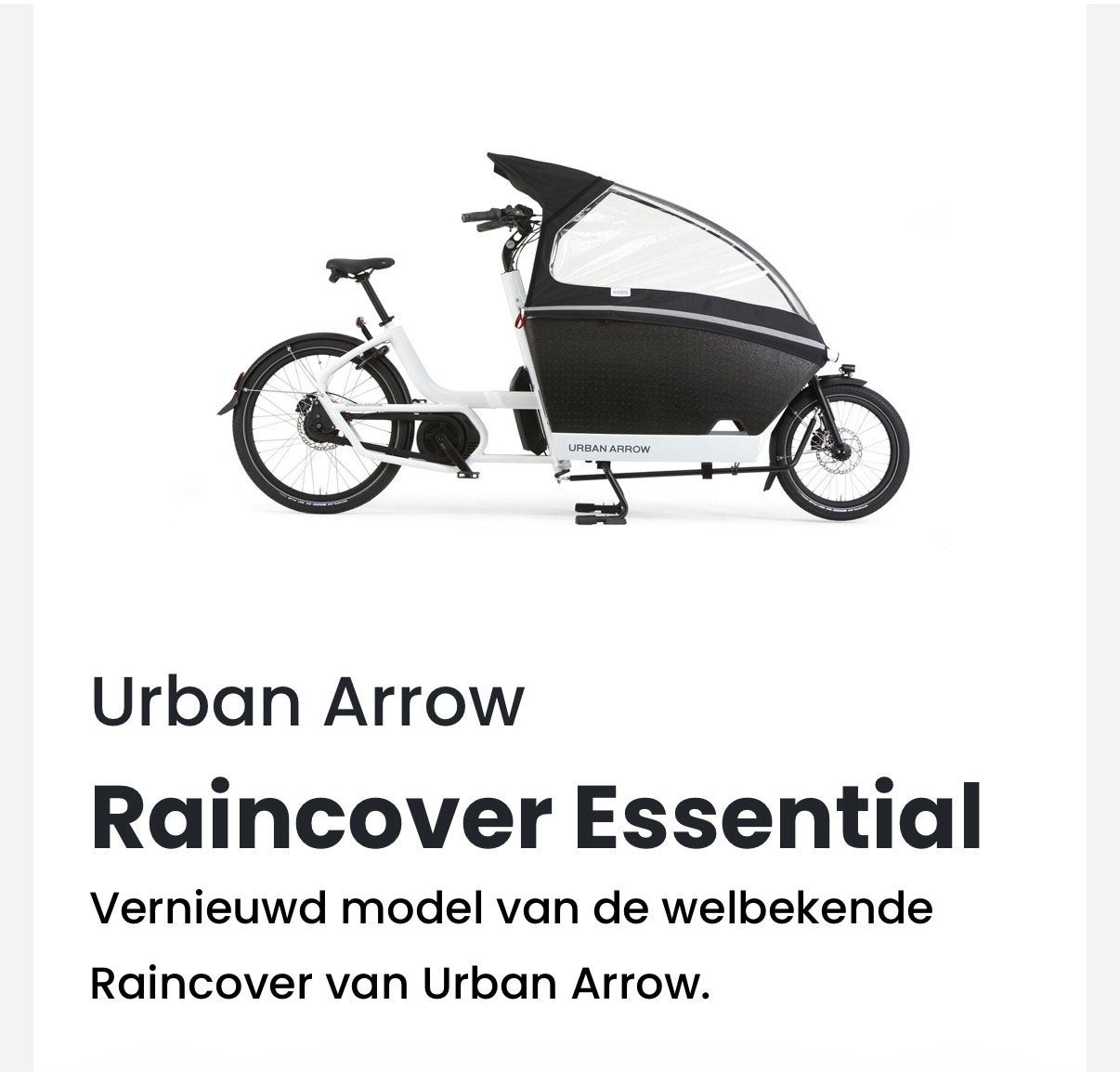 Urban Arrow Raincover Essential, Overige merken, Nieuw, Ophalen of Verzenden, Huif