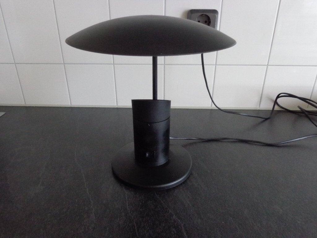 Vintage ’70 schotellamp, Inclusief lichtbron, Bureaulamp, Vintage, 30 cm