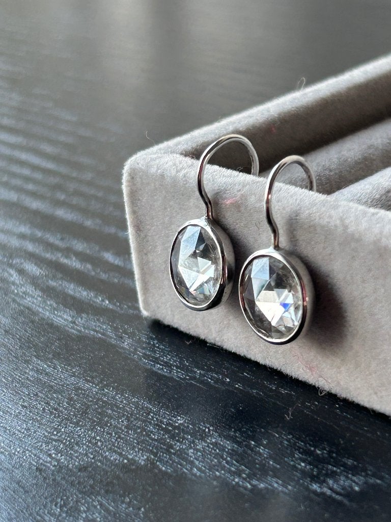 Ti Sento oorbellen zilver met zirkonia, Ophalen, Hangers, Zo goed als nieuw, Zilver