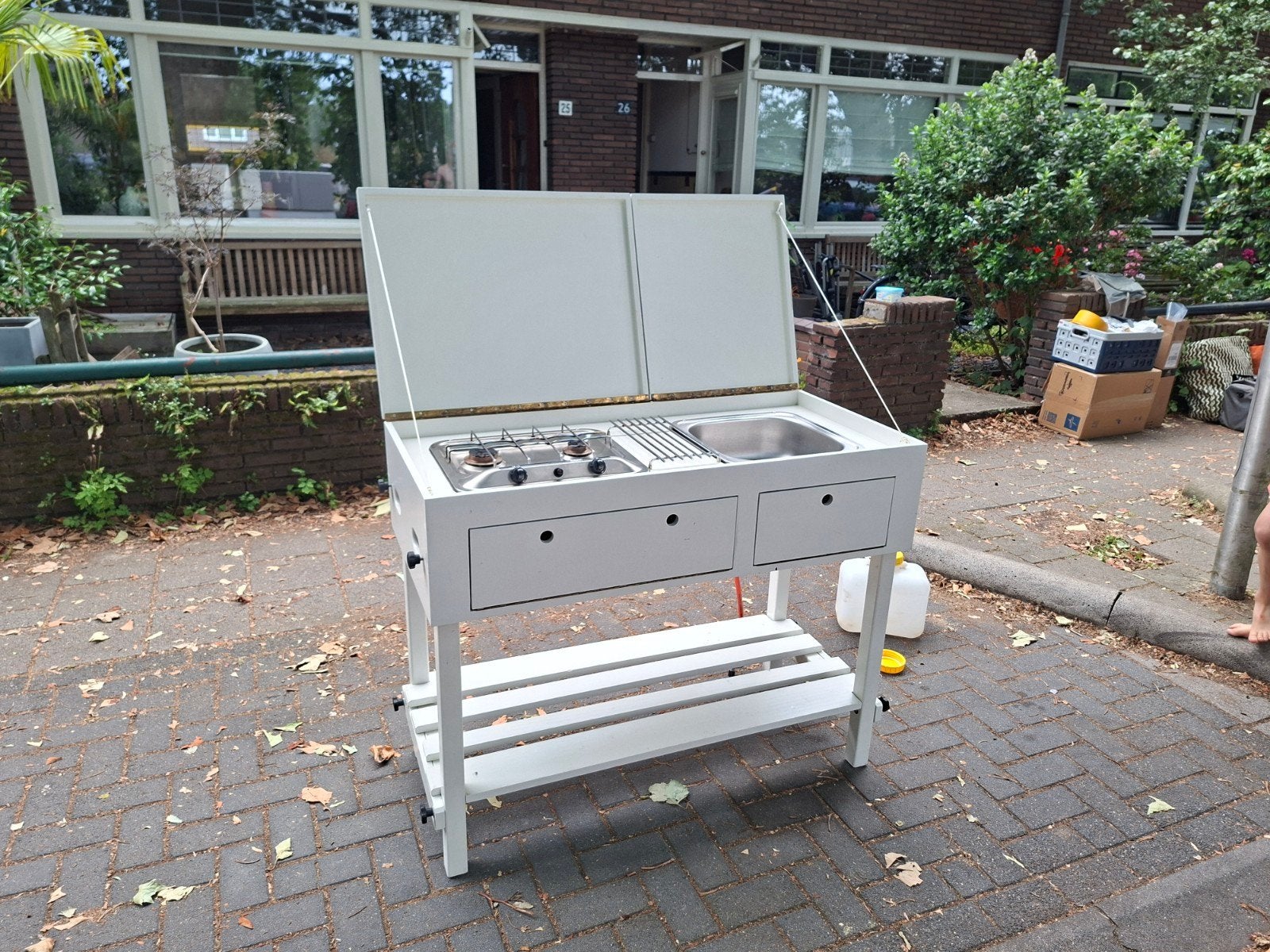 Zeer robuuste campingkeuken / bermkeuken, Ophalen, Zo goed als nieuw