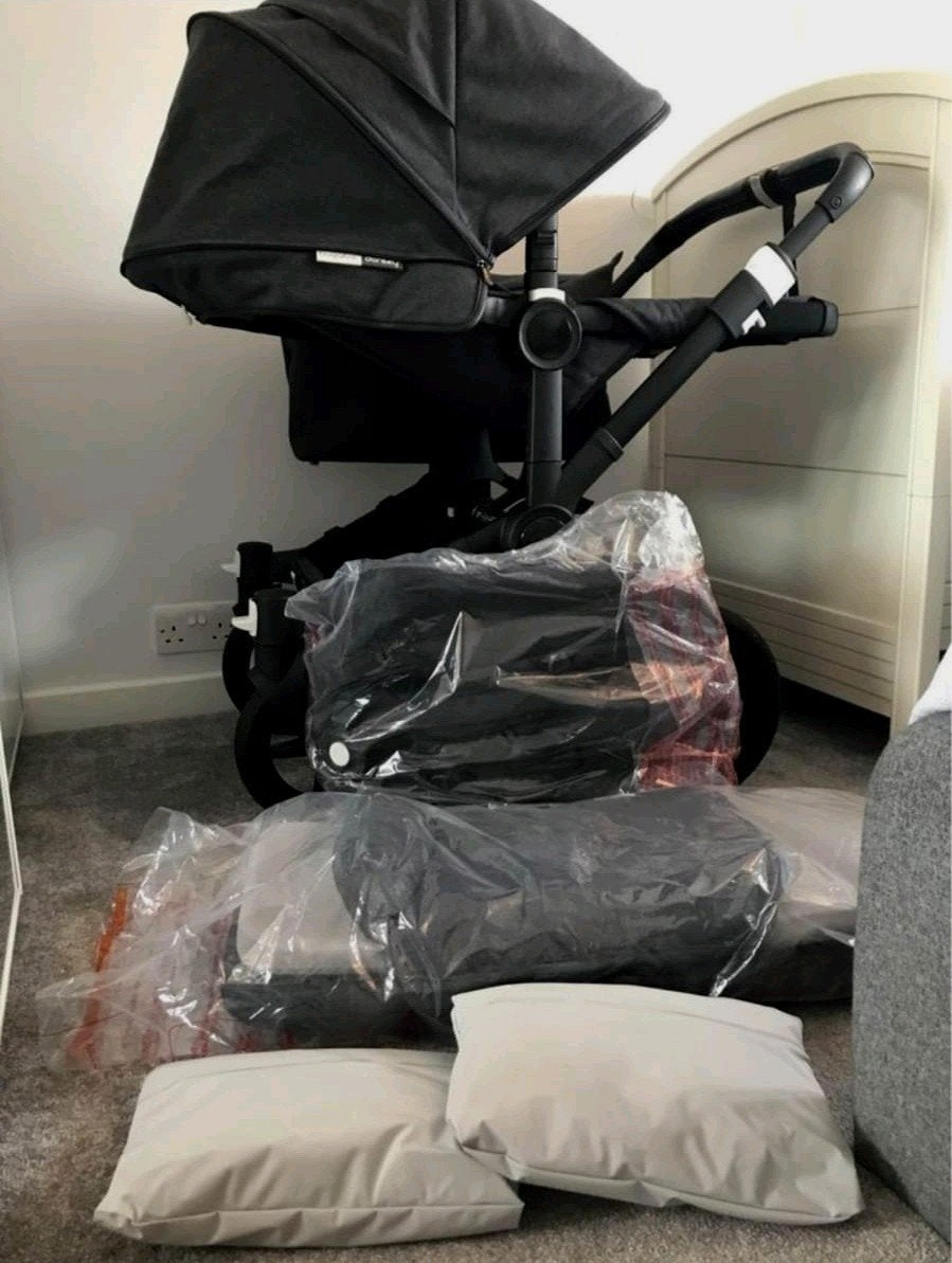 Bijna Nieuw Bugaboo Donkey 5 Duo Mineral Washed Black, Ophalen, Duowagen, Bugaboo, Zo goed als nieuw