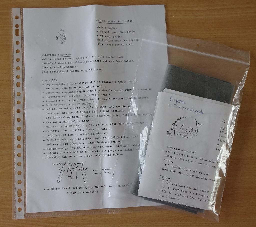 Viltpakket Eeyore en patroon Knorretje - Winnie the Pooh, Ophalen of Verzenden, Nieuw, Boek of Patroon, Wolvilt