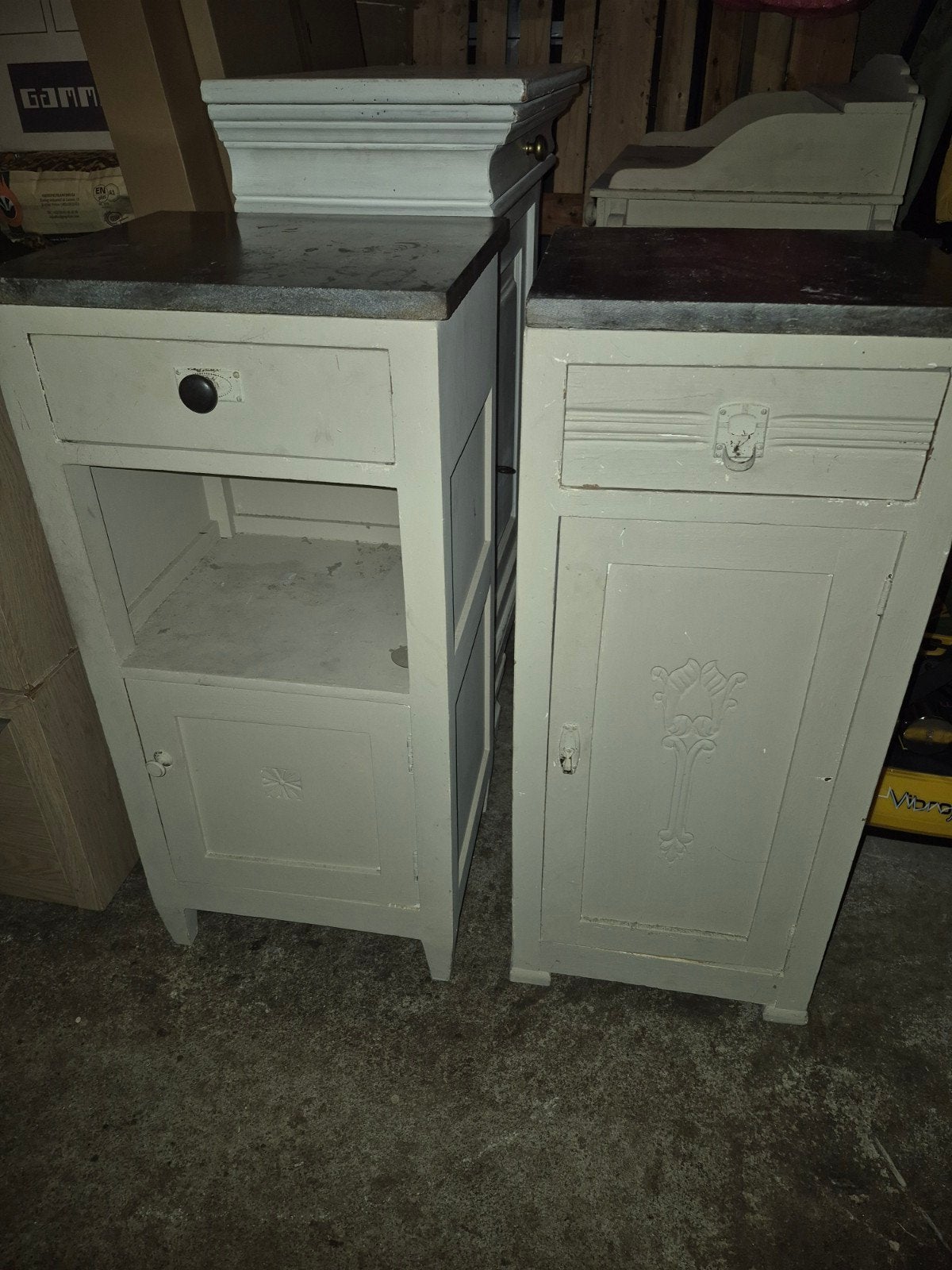 Brocante antieke eiken kastjes, Ophalen