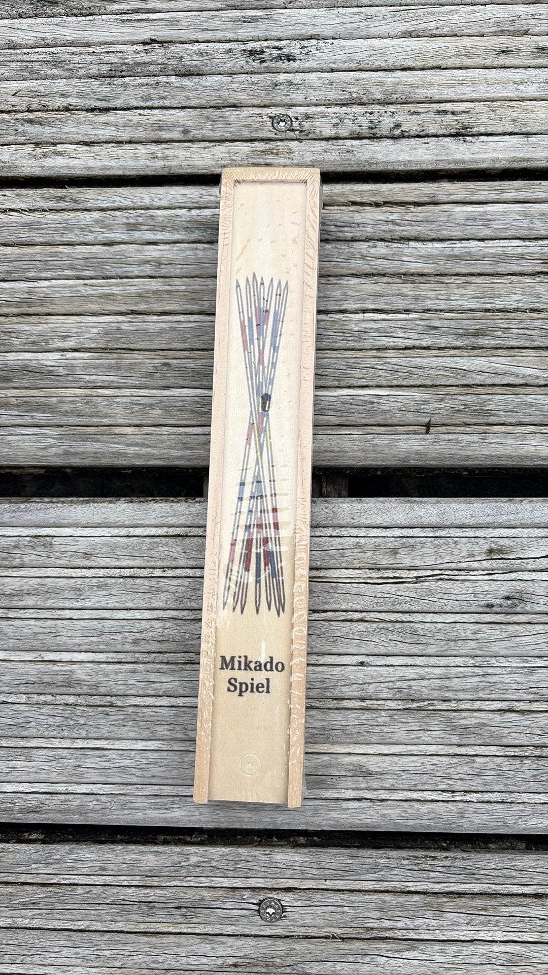 Mikado Spel in houten doosje, Een of twee spelers, Ophalen of Verzenden, Gebruikt, Reisspel