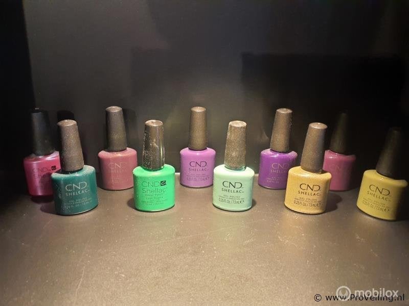 Online Veiling: CND SHELLAC gel nagellak - 10 flacons, Gebruikt