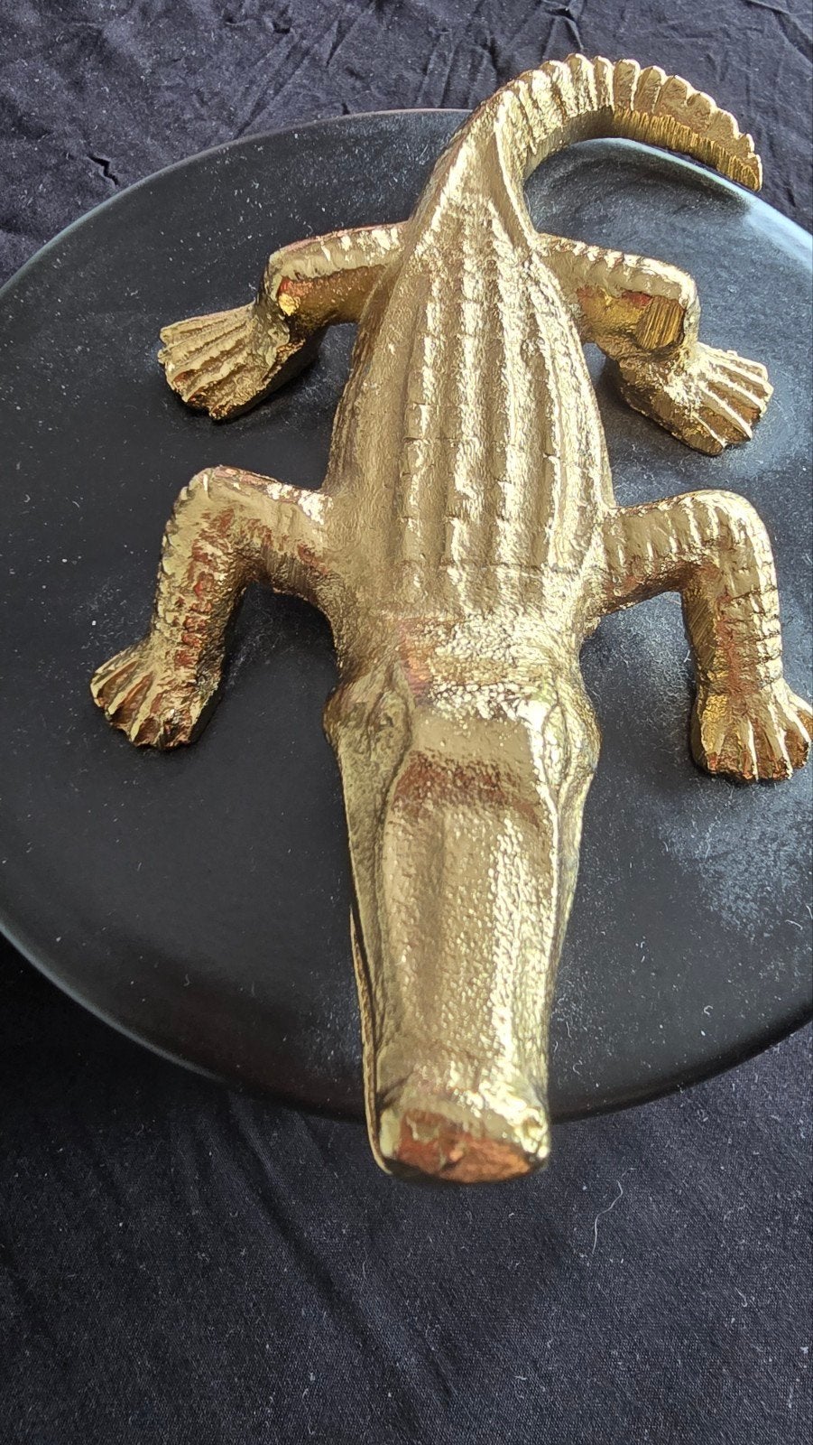 Leuk metalen doosje met krokodil., Ophalen of Verzenden