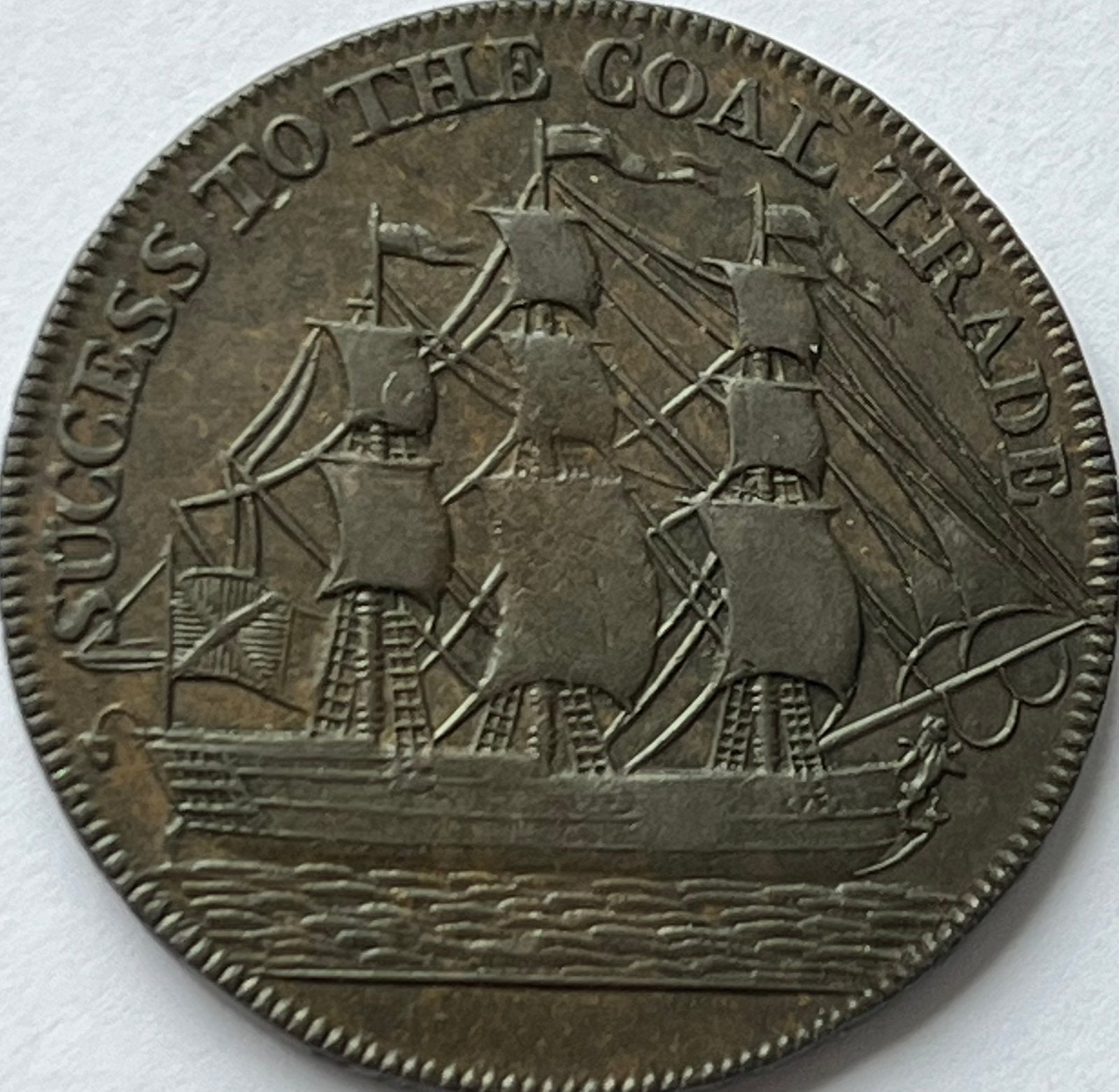 South shields nette halfpenny 1794, Ophalen of Verzenden, Overige landen, Losse munt