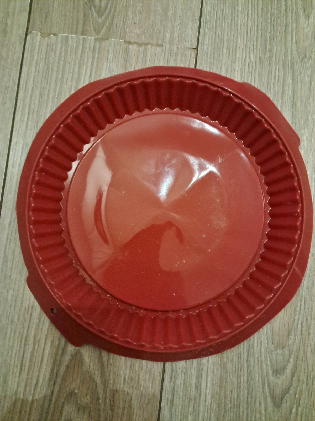 Rode siliconen bakvorm voor taart, quiche of ovenschotel, Ophalen of Verzenden, Zo goed als nieuw