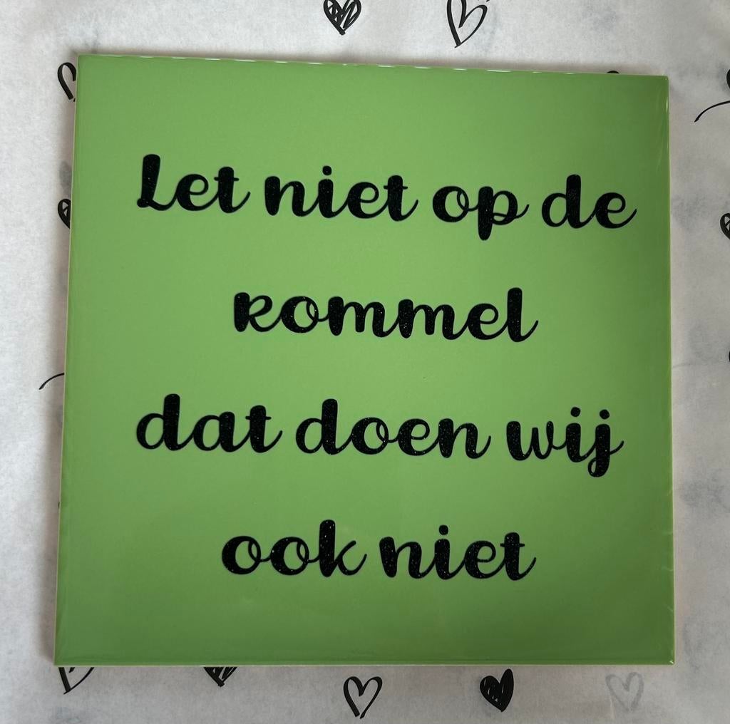 Tegel bedrukt groen, Ophalen of Verzenden, Nieuw
