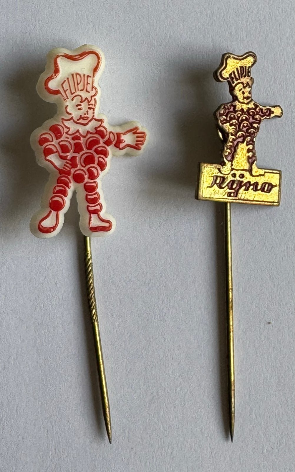 Vintage Flipje en Rijno speldjes - Fruitige verzameling, Verzamelen, Ophalen of Verzenden, Gebruikt, Overige onderwerpen, Speldje of Pin