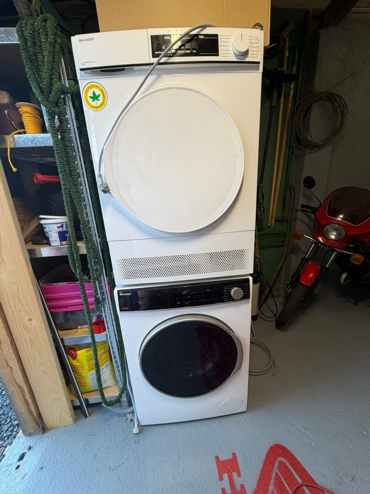 Sharp wasmachine / droger set lees omschrijving!, Witgoed en Apparatuur, Ophalen, Gebruikt, Condens, 85 tot 90 cm