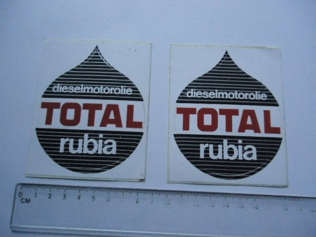 sticker oud TOTAL OIL DROP olie motorolie auto motorsport, Verzamelen, Verzenden, Zo goed als nieuw, Bedrijf of Vereniging