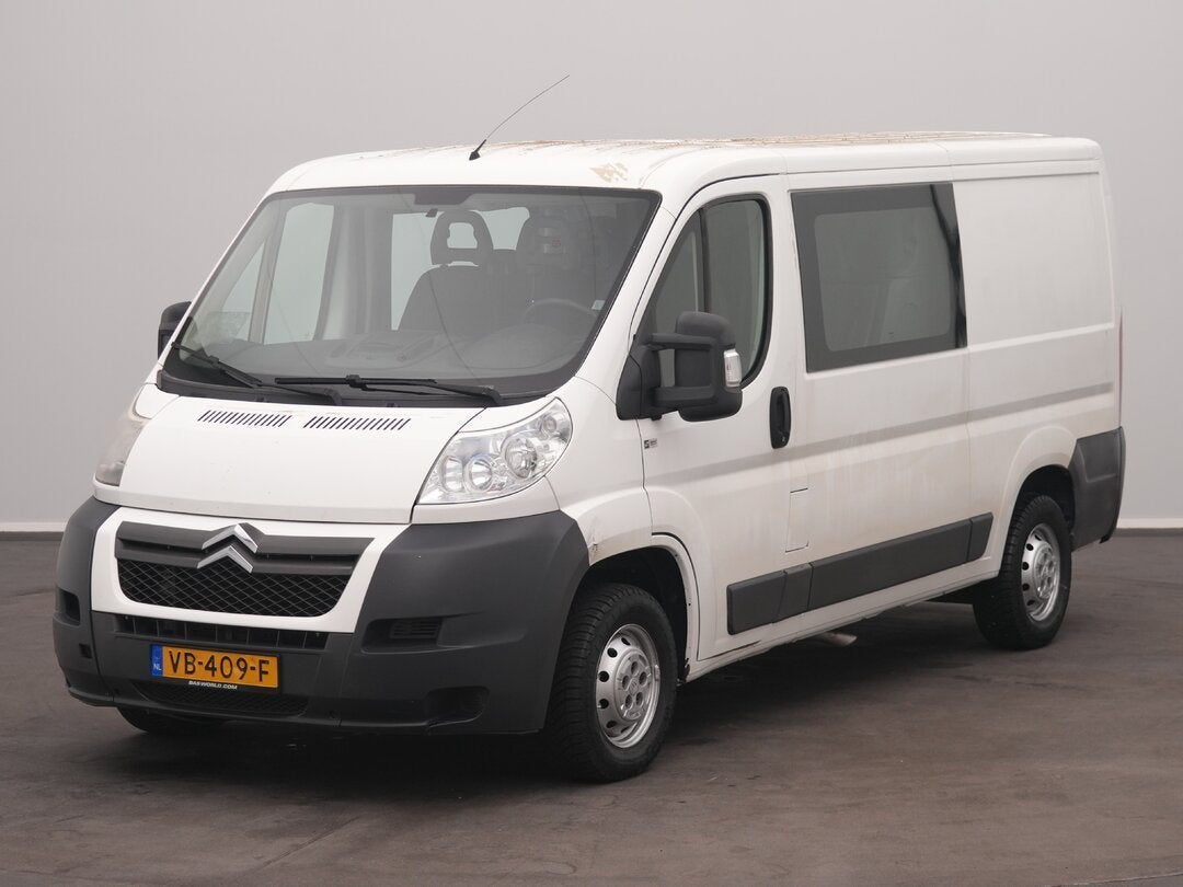 Citroën Jumper 2.2 Dubbel Cabine 130PK Gesloten bestelwagen, Auto's, Euro 5, Gebruikt, Citroën, Wit