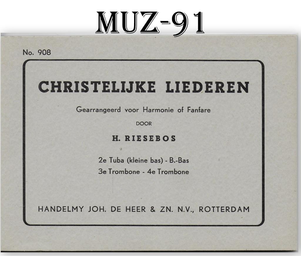 Muz91 bladmuziek -- christelijke liederen, Muziek en Instrumenten, Ophalen of Verzenden, Gebruikt, Artiest of Componist, Tuba