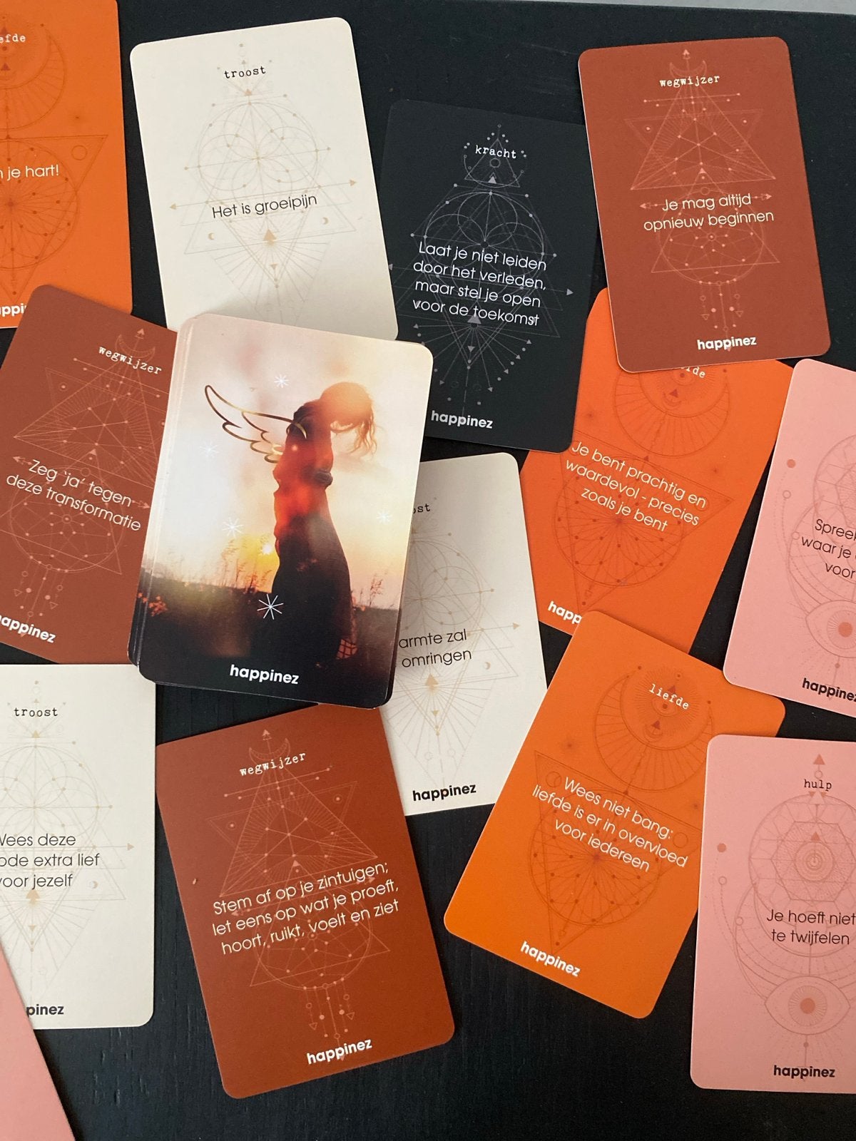Happinez Inspiratiekaarten - Zo goed als nieuw, Ophalen, Zo goed als nieuw, Spiritualiteit algemeen, Overige typen