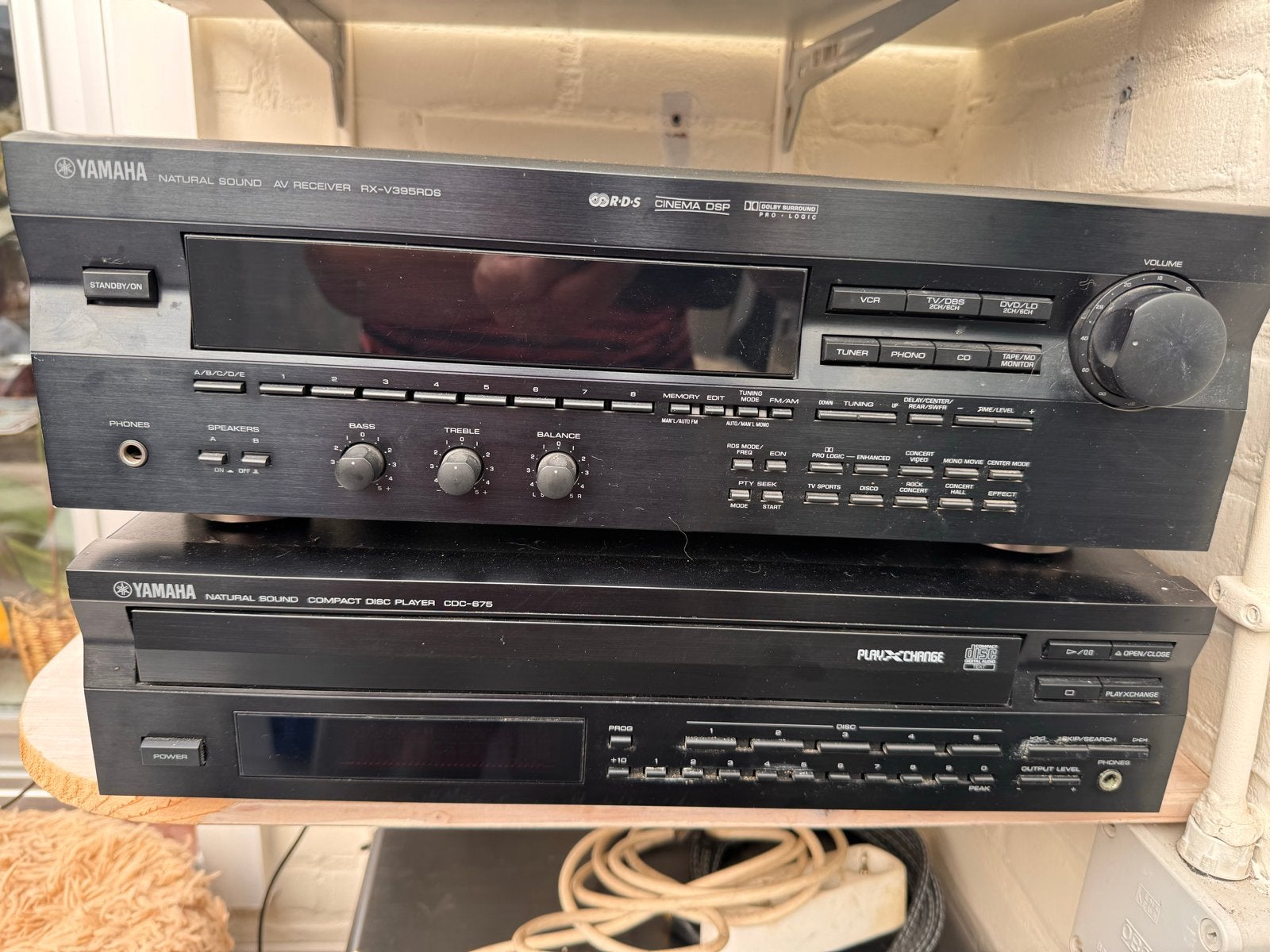 Yamaha RX-V395RDS Receiver & CDC-675 CD-speler, Gebruikt, Losse componenten, Cd-speler, Ophalen