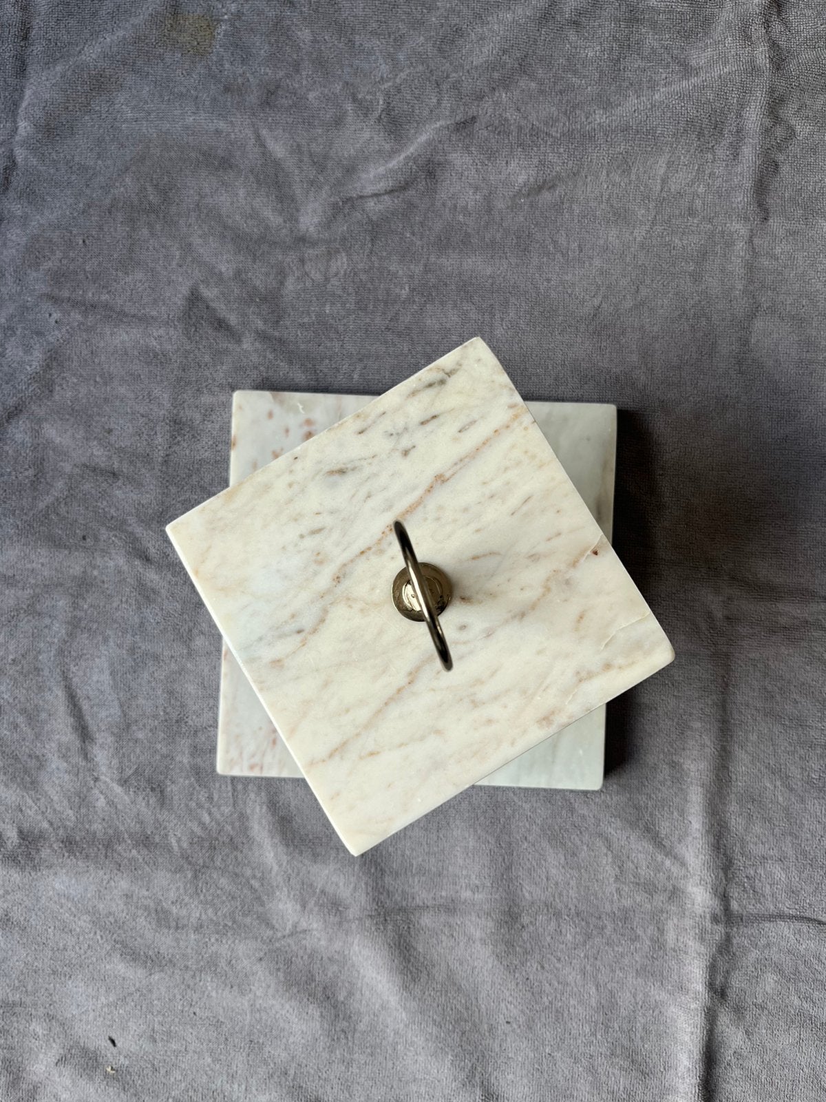 Marmere stand, Huis en Inrichting, Woonaccessoires | Dienbladen, Ophalen, Zo goed als nieuw, Vierkant, Overige materialen