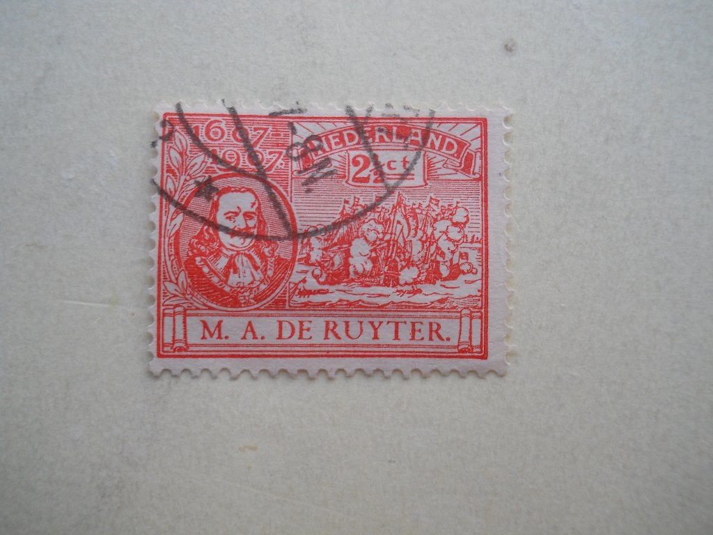 Nederland 1907 Michiel de Ruyter Nvph.89 gestempeld, Ophalen of Verzenden, T/m 1940, Gestempeld