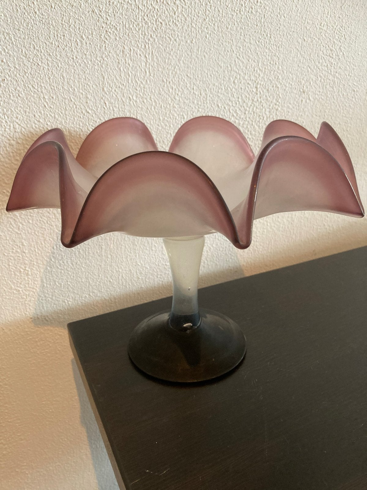 Gesatineerde tazza op voet met schulprand, 19cm, Ophalen of Verzenden