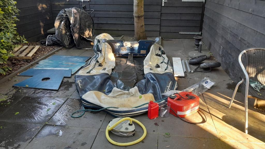 Rubberen motorboot Zodiac model Typhoon., Watersport en Boten, Bootonderdelen, Ophalen, Gebruikt, Overige typen, Motorboot