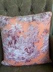 NIEUW !! Kussentje zalm met olifanten Coco Maison 45 x 45 cm, Overige kleuren, Vierkant, Nieuw, Ophalen of Verzenden