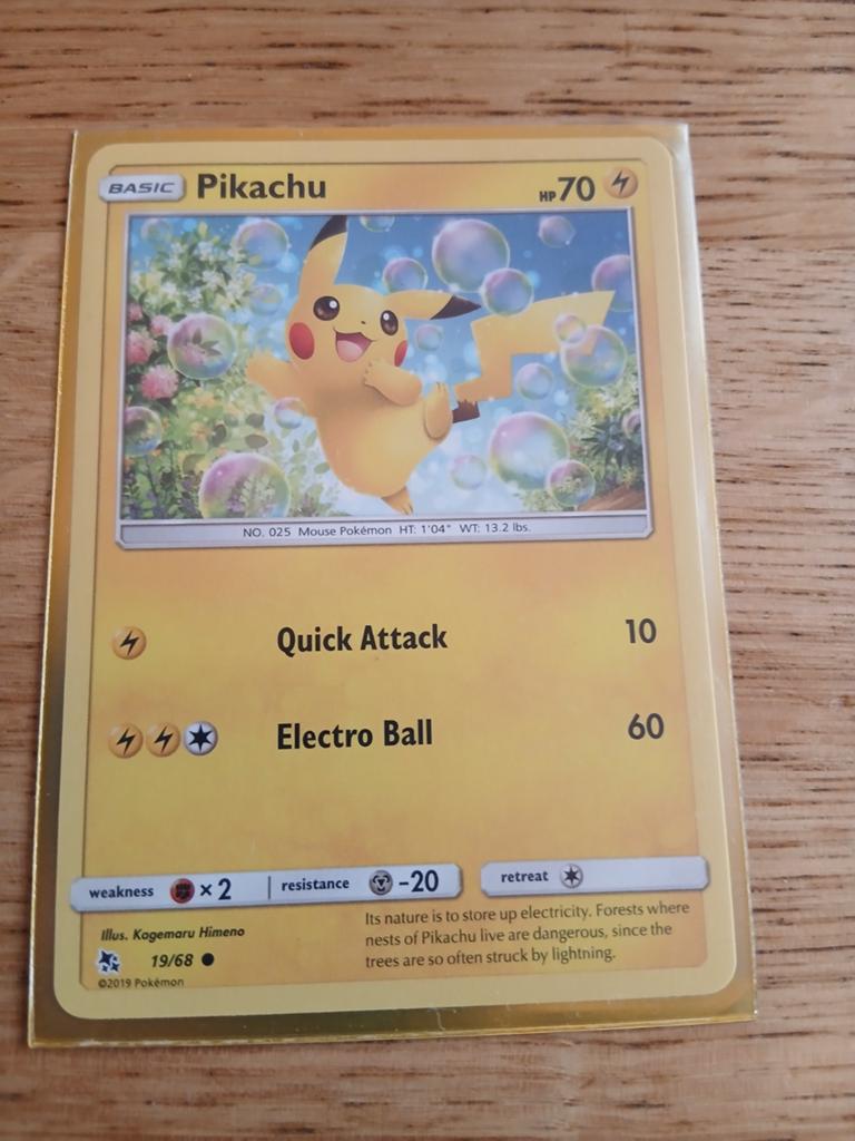 Pikachu Pokémon Kaart - Basic, HP 70, 2019, Ophalen of Verzenden, Zo goed als nieuw, Losse kaart