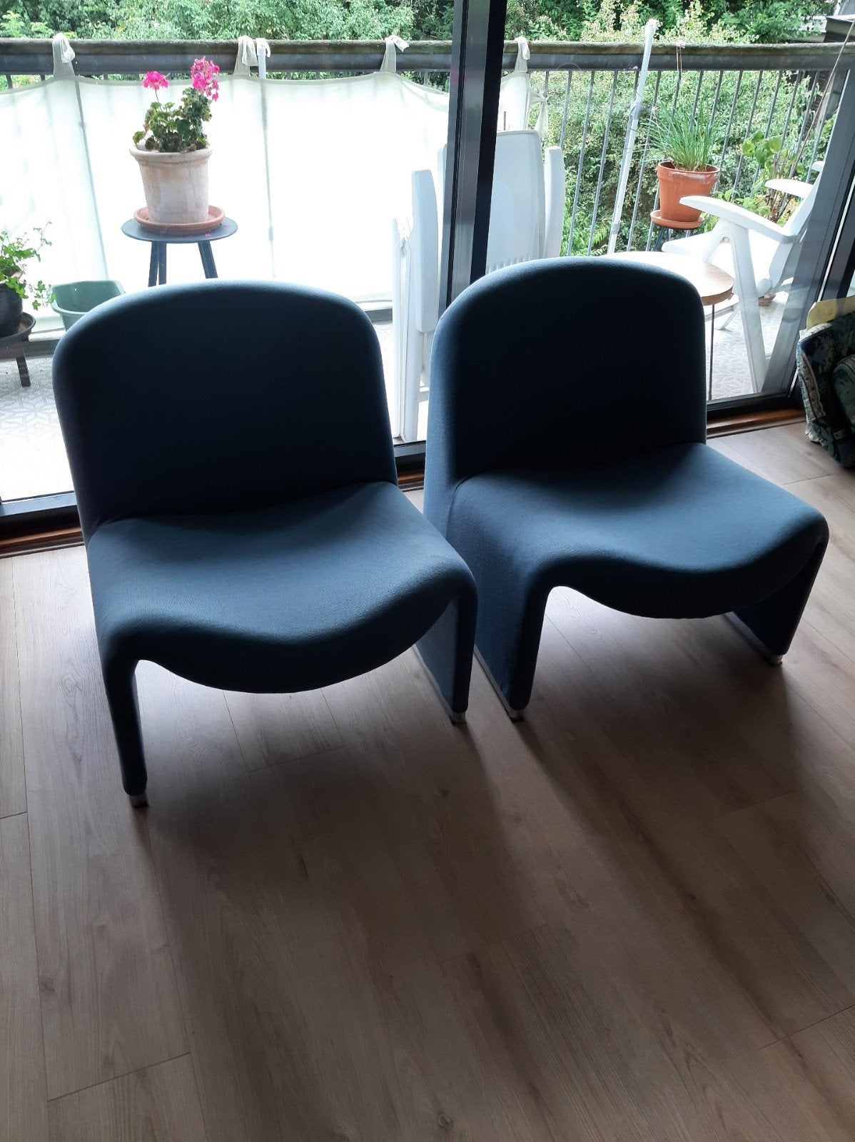 2 Stoelen Alky van Giancarlo Piretti voor Artifort, Ophalen, Twee, Blauw, Design