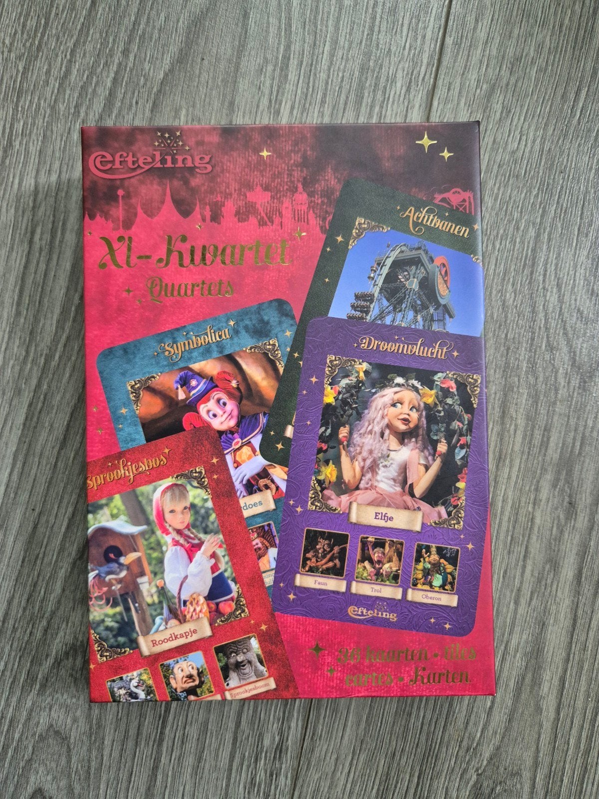 Efteling XL kwartet spel compleet, Drie of vier spelers, Ophalen, Zo goed als nieuw
