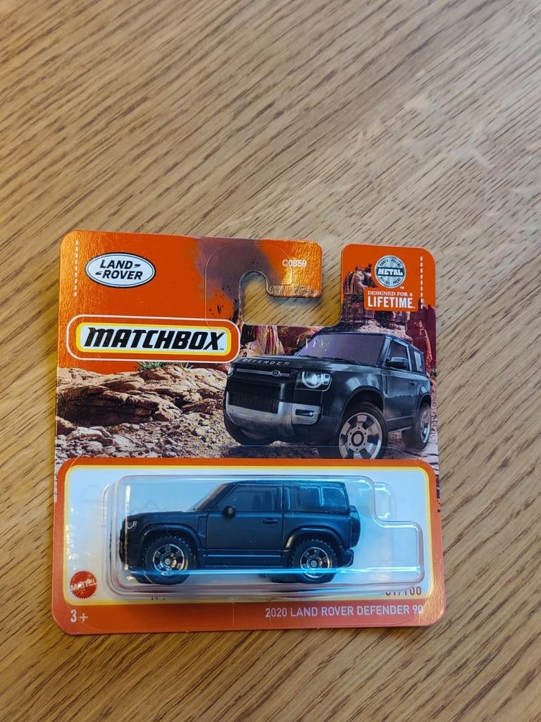 Matchbox Land Rover Defender 90 ZWART, Ophalen of Verzenden, Auto