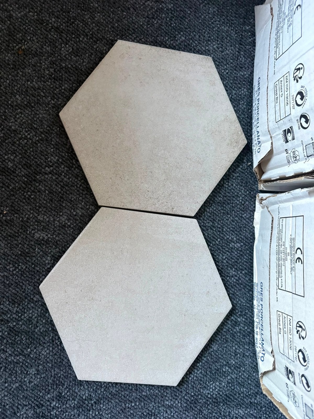 2m2 Marazzi honingraat tegels - Gres Porcellanato, Keramiek, Nieuw, 20 tot 40 cm, Minder dan 5 m²