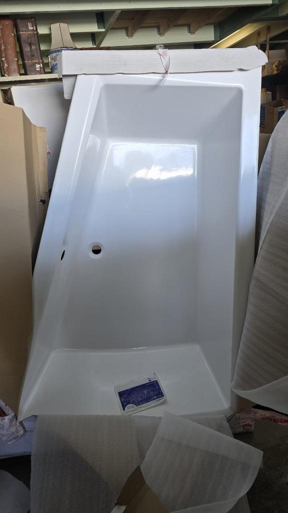 Inbouw Trapezium Schuin aflopend Bad 170x125 - 70cm, Ophalen, Nieuw, Bad