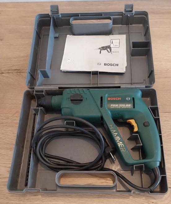 Nette Bosch PBH 200 RE Boorhamer Compleet in Koffer & boekje, Gebruikt, Boor- en/of Breekhamer, Variabele snelheid, Ophalen of Verzenden
