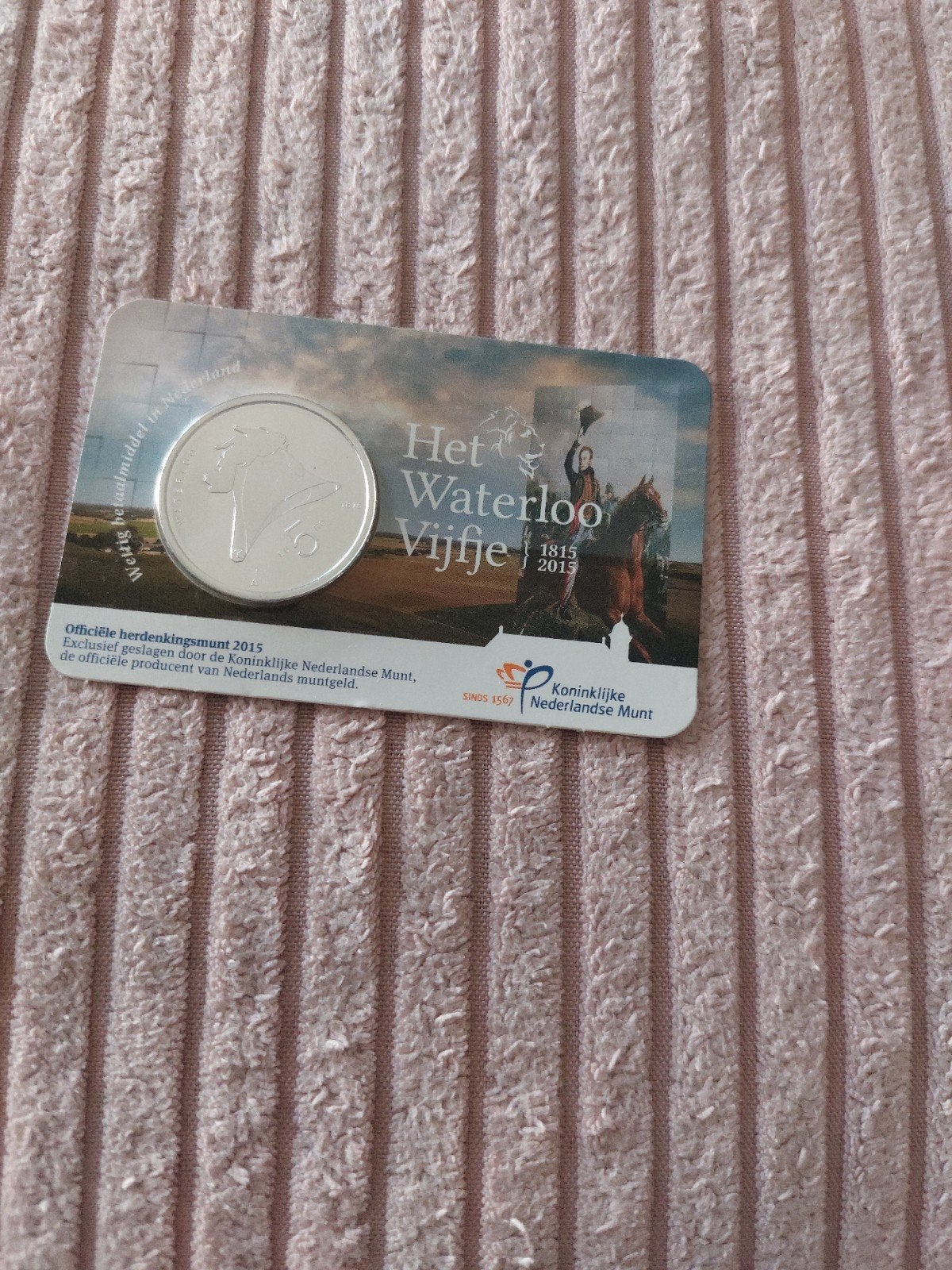 Dit is het "Waterloo Vijfje" uit 2015., Ophalen of Verzenden, Overige landen, 5 euro