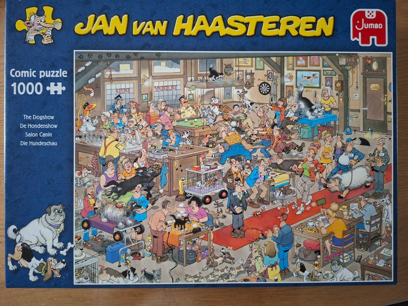 Jan van Haasteren puzzel De Hondenshow, Hobby en Vrije tijd, Ophalen, 500 t/m 1500 stukjes, Zo goed als nieuw