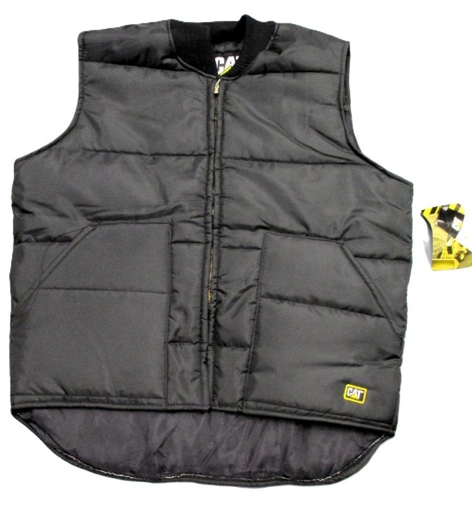 Caterpillar body warmer vest nylon black vintage cat, Kleding | Heren, Maat 52/54 (L), Info@taurusvintage.nl, Zwart, Nieuw