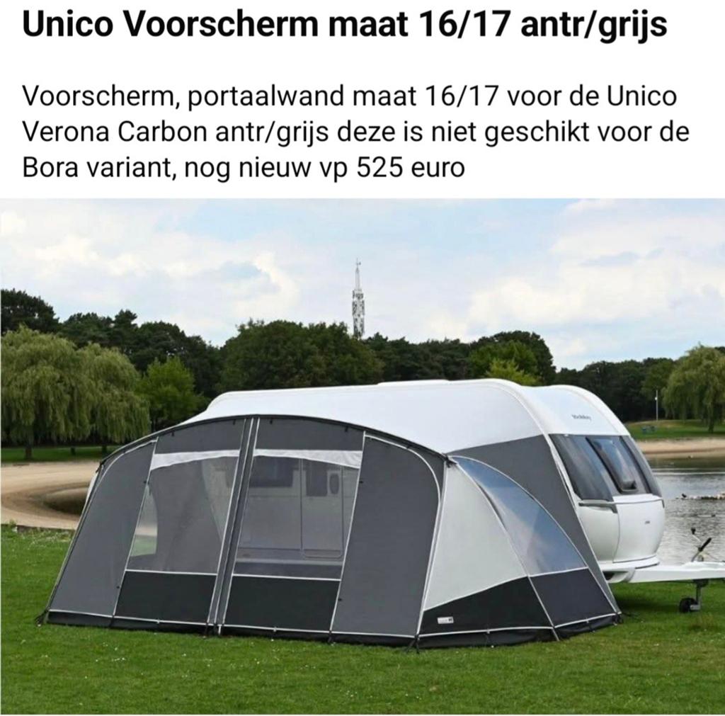 Unico Verona Voorscherm maat 16/17 antr/grijs, Ophalen of Verzenden, Nieuw