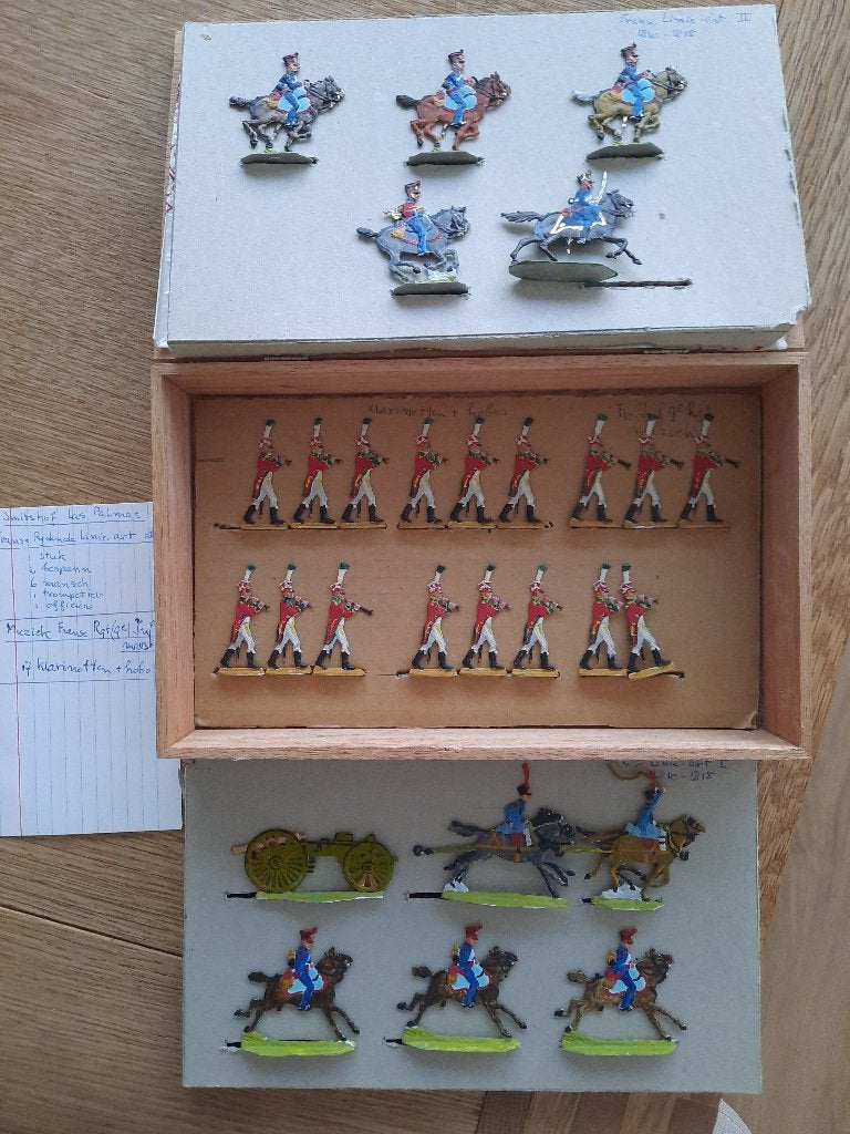 Kieler Zinnfigure. Franse rijdende linie. Muziekkorps, Ophalen of Verzenden, Landmacht, Overige gebieden, Embleem of Badge