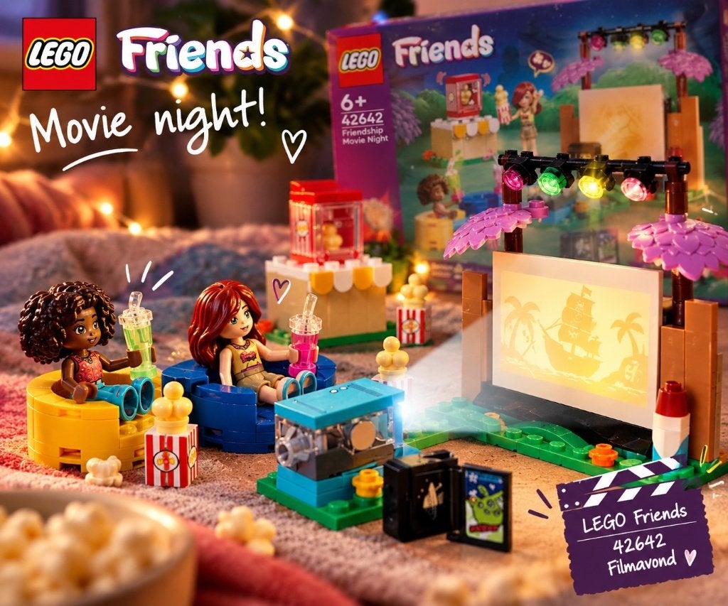 LEGO Friends 42642 Filmavond compleet met doos, Lego, Inclusief accessoires, Friends, Ophalen of Verzenden