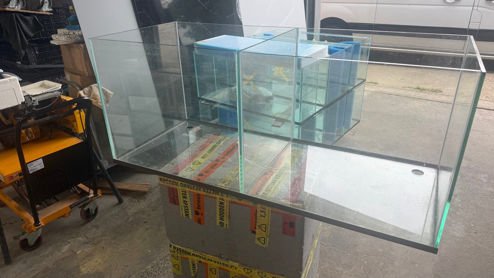 Discuskweekbak nieuw 120x50x50cm 2x doorvoer, Dieren en Toebehoren, Ophalen, Nieuw, Leeg aquarium