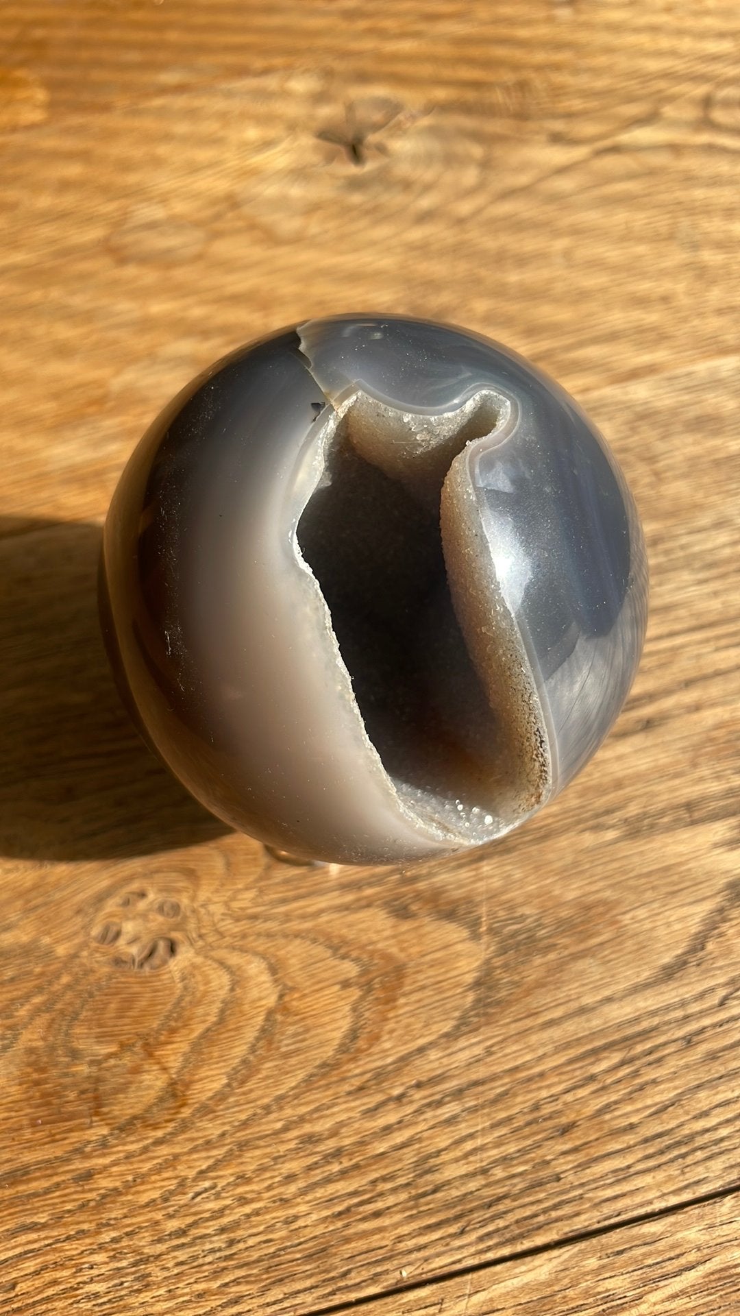 Agaat bol geode diameter circa 8cm, Ophalen of Verzenden