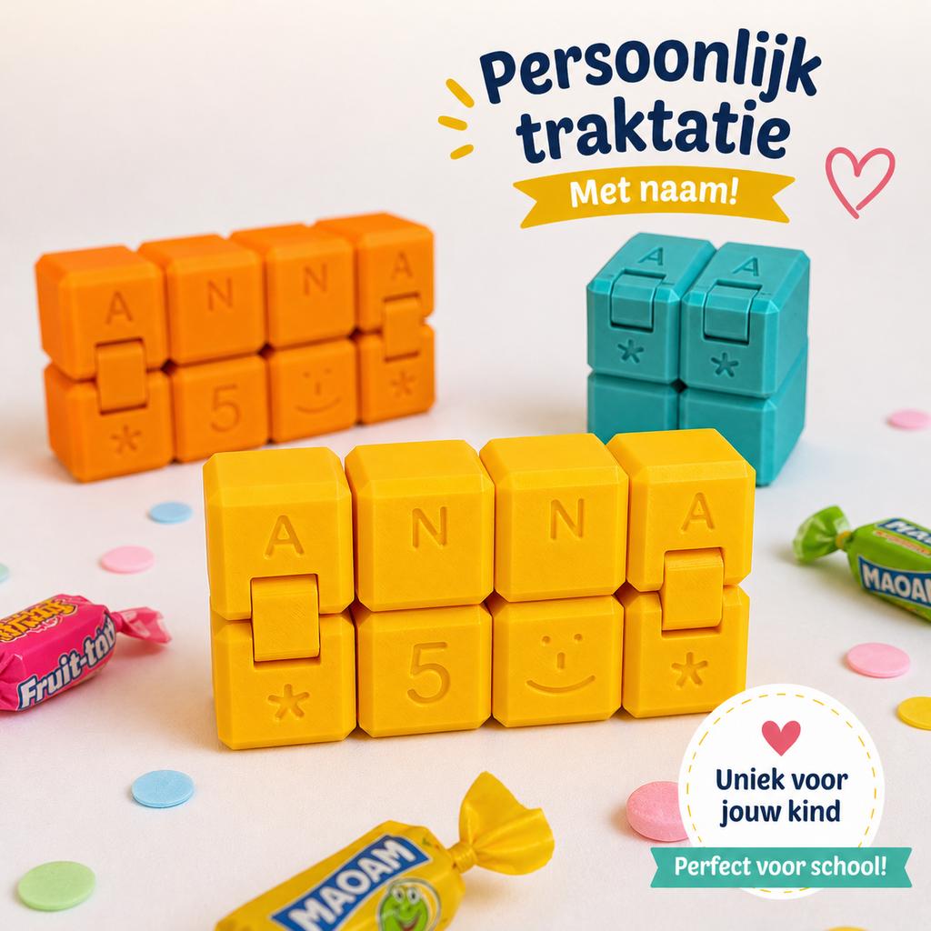 Traktatie met Naam – Uitdeelcadeautjes v.a. €1,50 /st, Ophalen of Verzenden, Nieuw, Jongen of Meisje