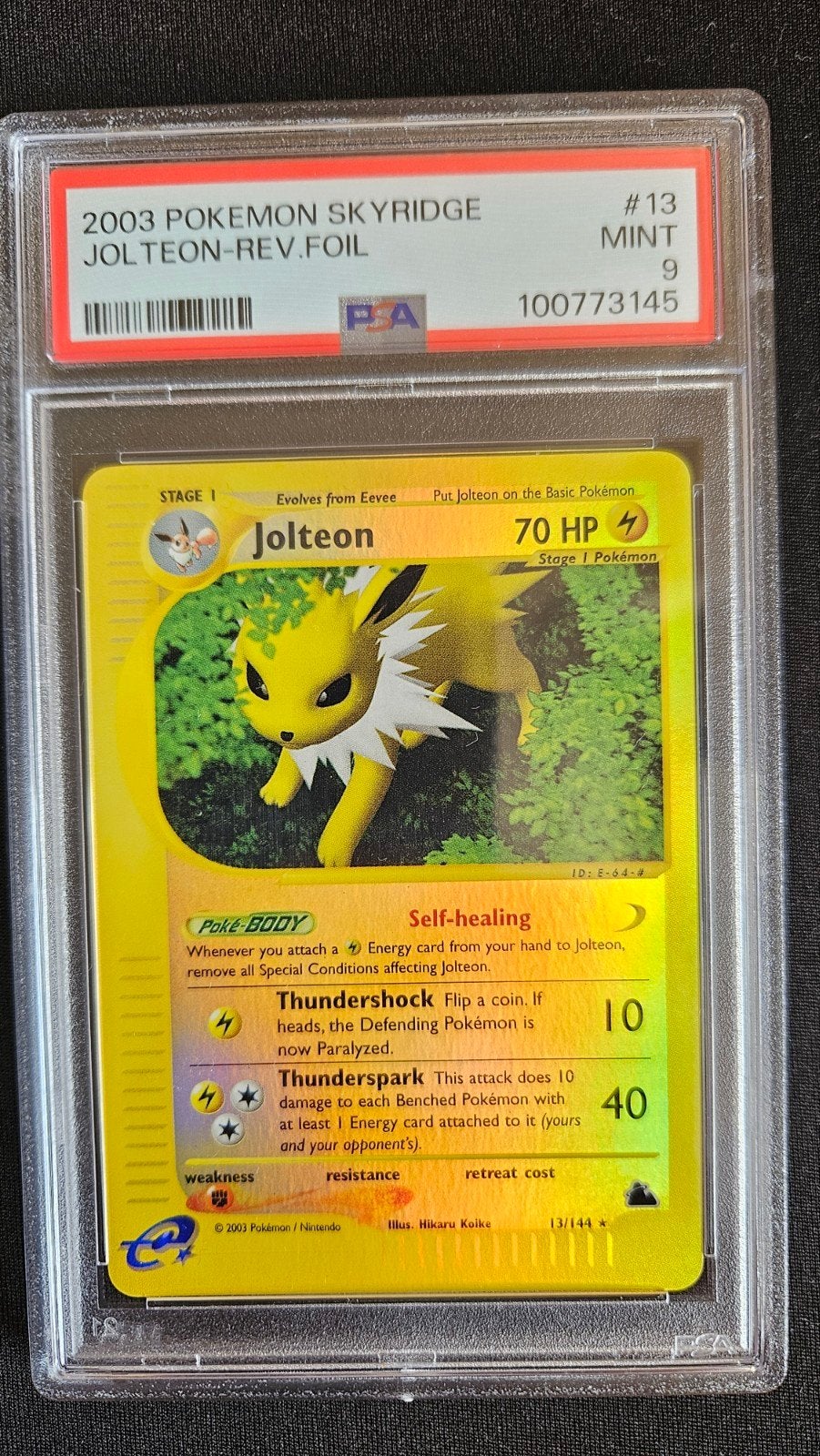 Jolteon reverse skyridge psa 9 POP124, Ophalen of Verzenden, Zo goed als nieuw