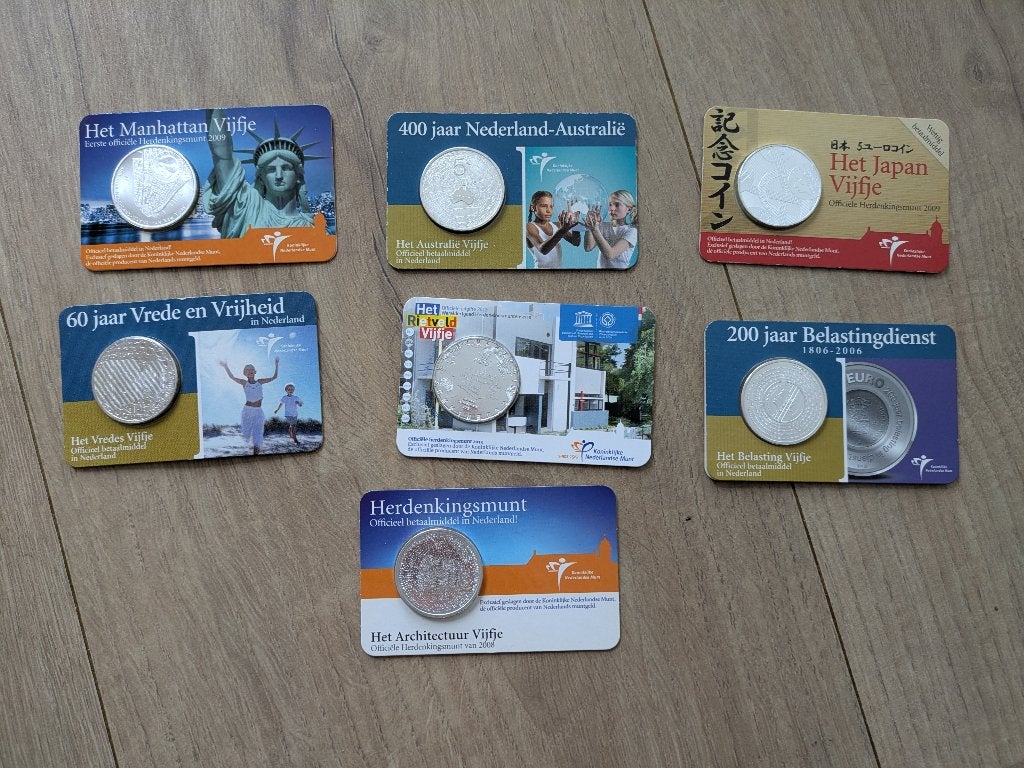 Verzameling herdenkingsmunten (set 2), Ophalen, Setje, Koningin Beatrix, Zilver