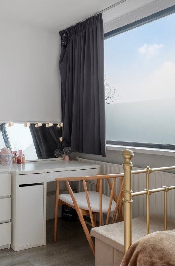 Make-up tafel met spiegel en verlichting, Huis en Inrichting, Tafels | Kaptafels, Zo goed als nieuw, Minder dan 100 cm, Hout, 50 tot 100 cm
