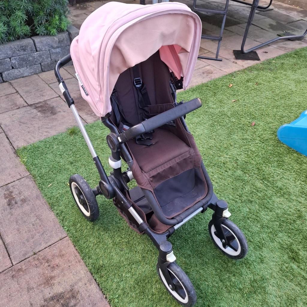 Kinderwagen lig en zit, Ophalen, Gebruikt, Bugaboo, Verstelbare duwstang