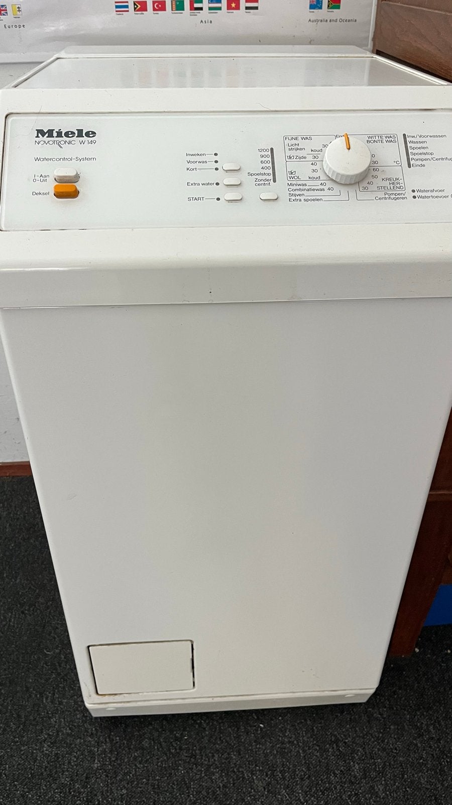 Miele W149 Bovenlader Wasmachine - Goede Staat, Ophalen, 6 tot 8 kg, Bovenlader, 85 tot 90 cm