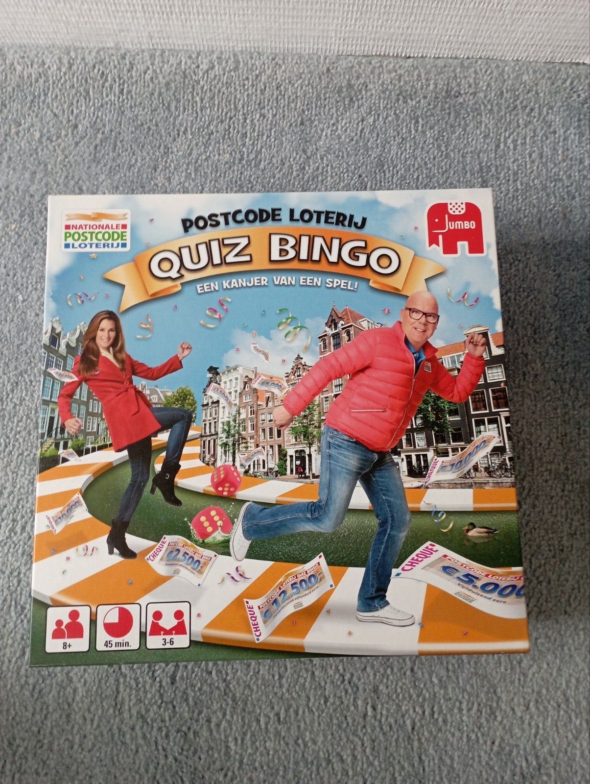 Postcode Loterij Quiz Bingo - Jumbo Bordspel, Vijf spelers of meer, Ophalen, Gebruikt, Jumbo