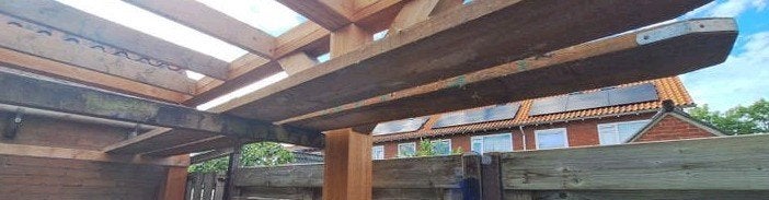 steigerhout loopplank 3.25 x 20 ( 2 x), Tuin en Terras, Ophalen, Gebruikt, 250 cm of meer, Planken